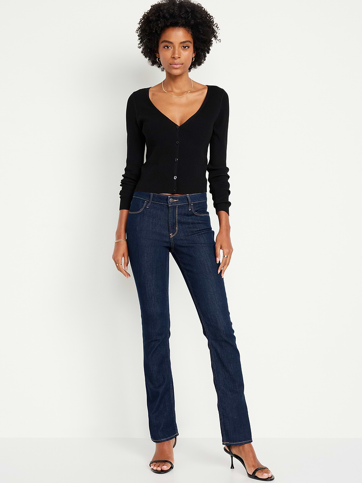 Image number 1 showing, Mid-Rise Wow Boot-Cut Jeans
