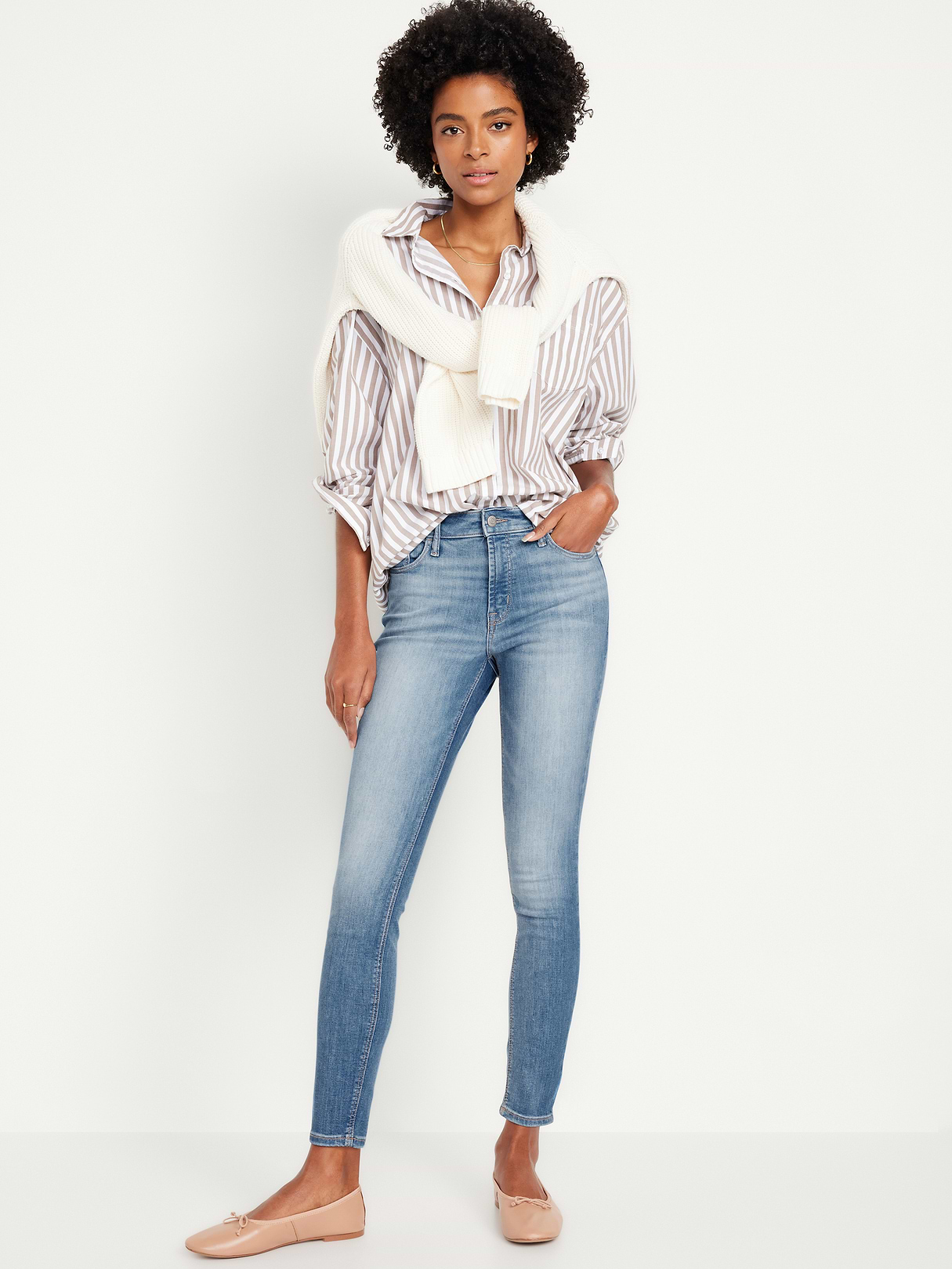 High-Waisted Rockstar Super-Skinny Jeans - Faded Medium Wash by Old Navy