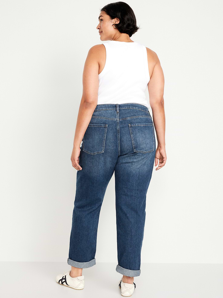 L'image numéro 9 présente Jean Wow Boyfriend droit à taille mi-basse