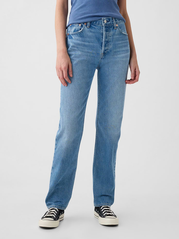 Image number 2 showing, High Rise Rigid '90s Slim Straight Jeans