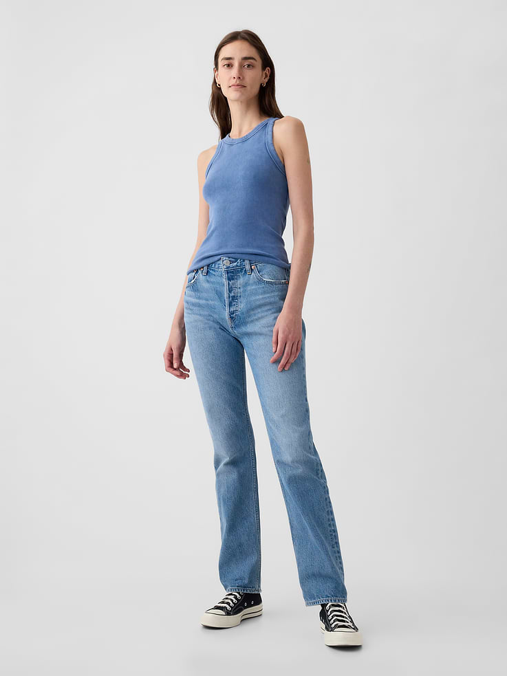 Image number 1 showing, High Rise Rigid '90s Slim Straight Jeans