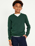 Image 1 of 4, Uniform Guarantee: Uniforms may be returned for a full refund with the original receipt for 365 days from the date of purchase., rib-knit v-neck, long sleeves, online exclusive, Product #599127