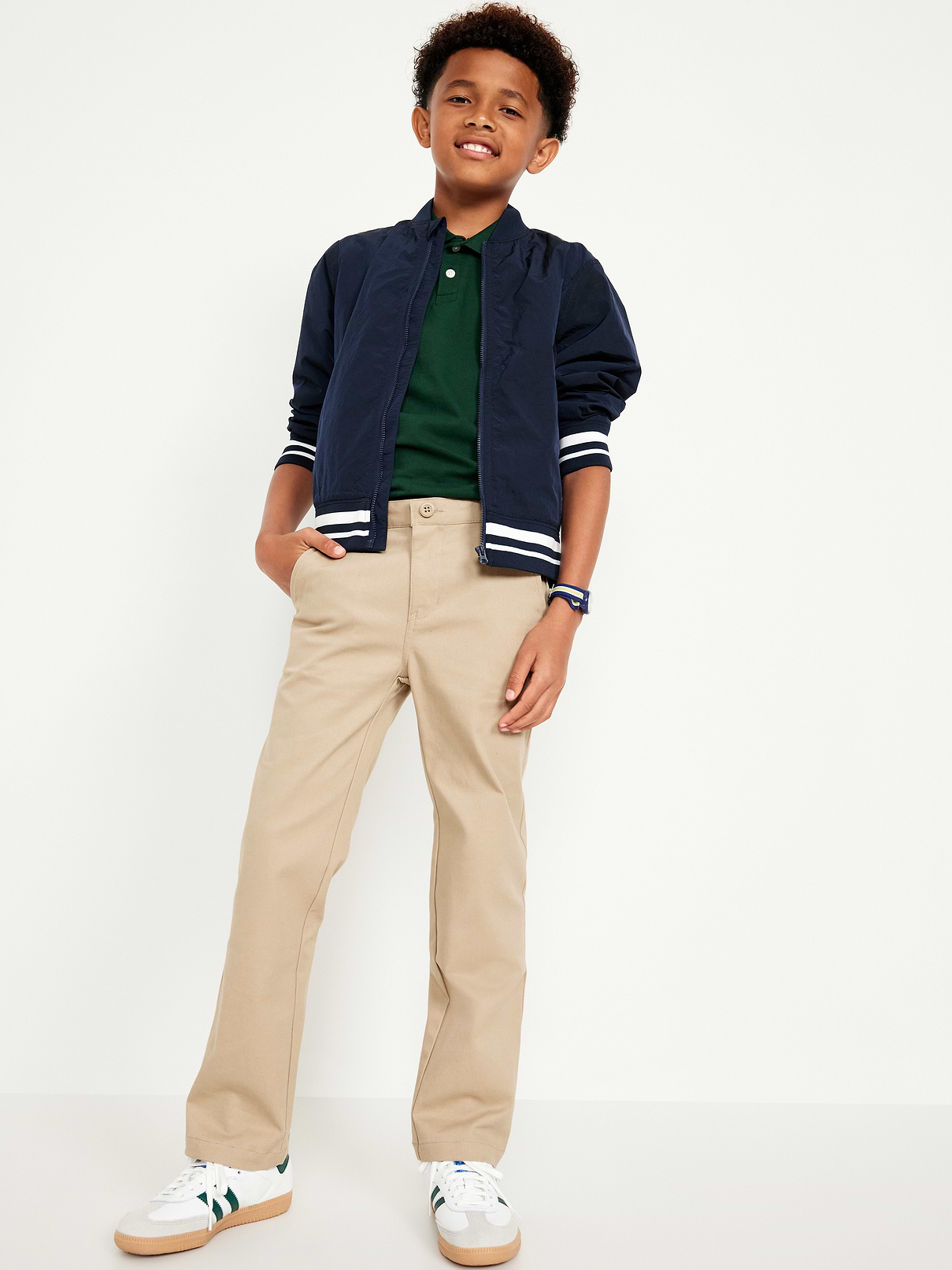 L'image numéro 3 présente Pantalon d’uniforme droit à Extensibilité intégrée pour Garçon