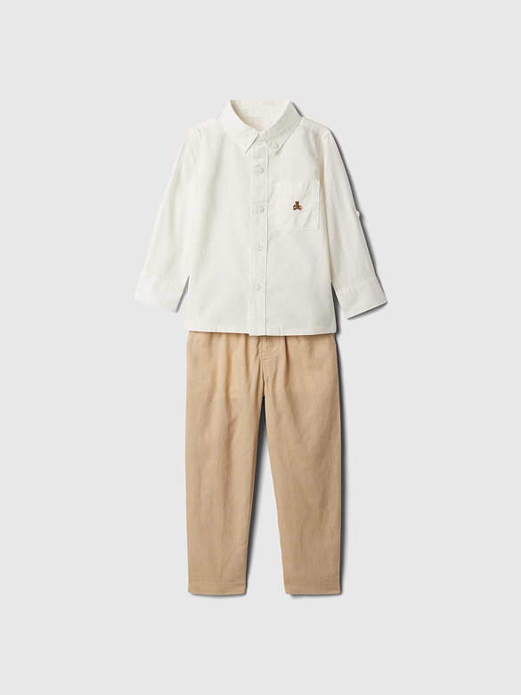 Baby & Toddler Linen-Cotton Two-Piece Outfit Set