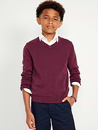 Image number 1 showing, School Uniform Solid V-Neck Sweater for Boys