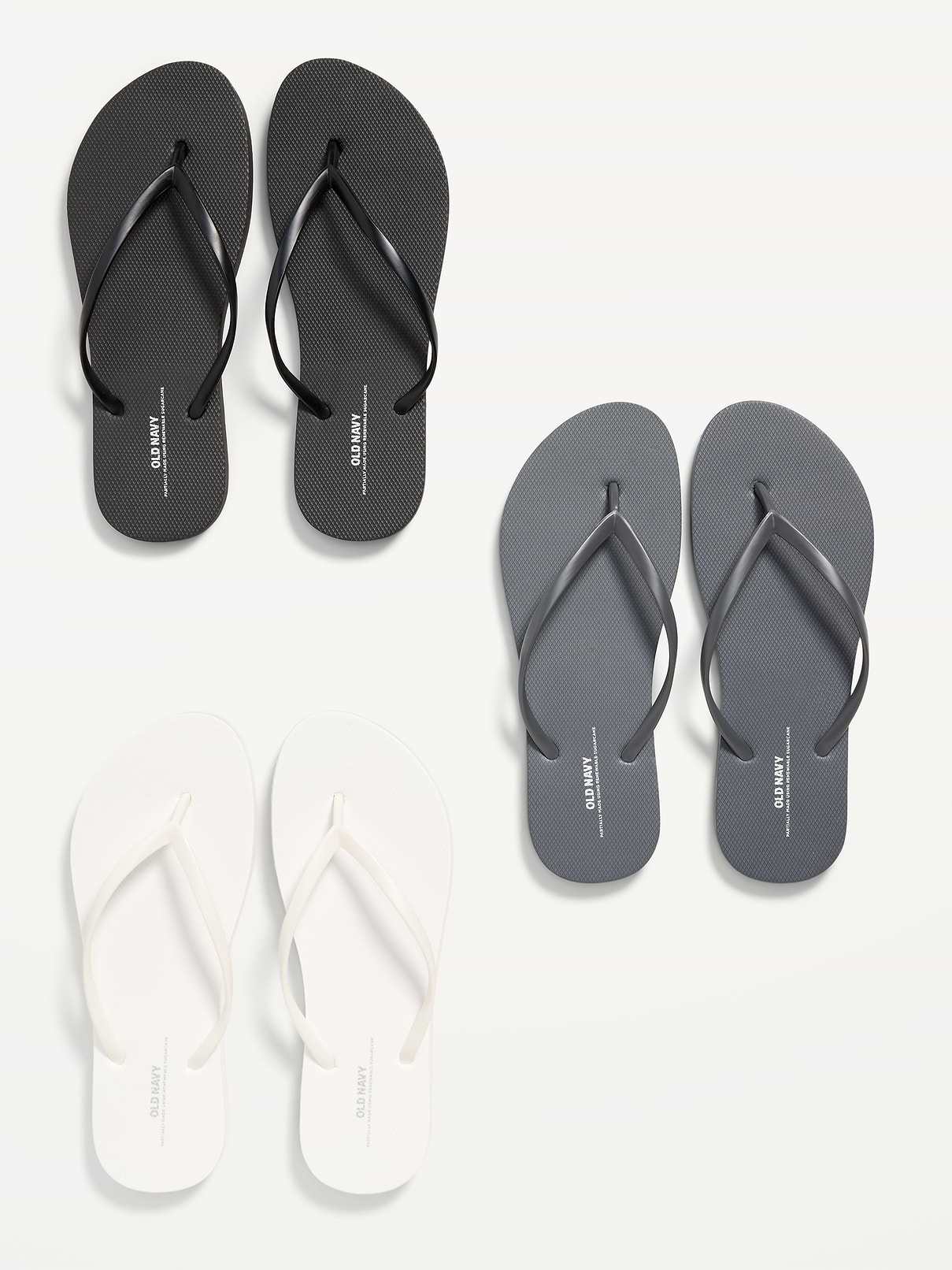 Image number 1 showing, Flip-Flop Sandals 3-Pack (Partially Plant-Based)