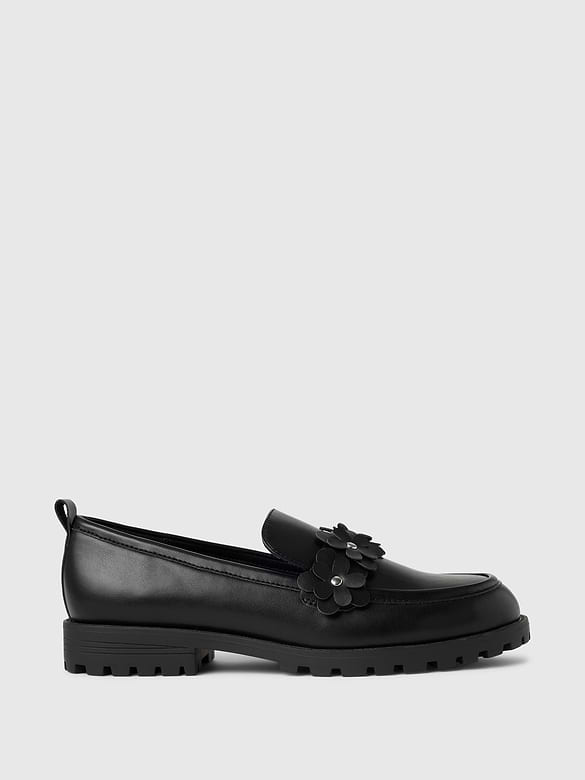 Kids Metallic Loafers