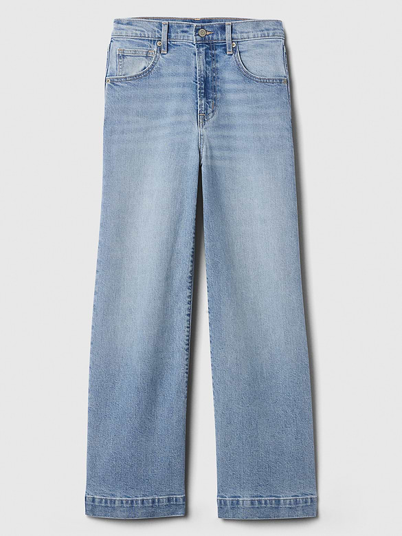 High Rise Wide-Leg Crop Jeans