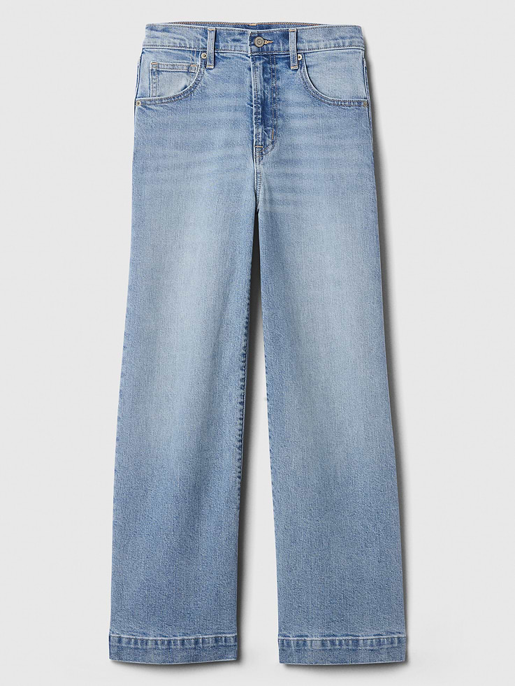 Image number 7 showing, High Rise Wide-Leg Crop Jeans