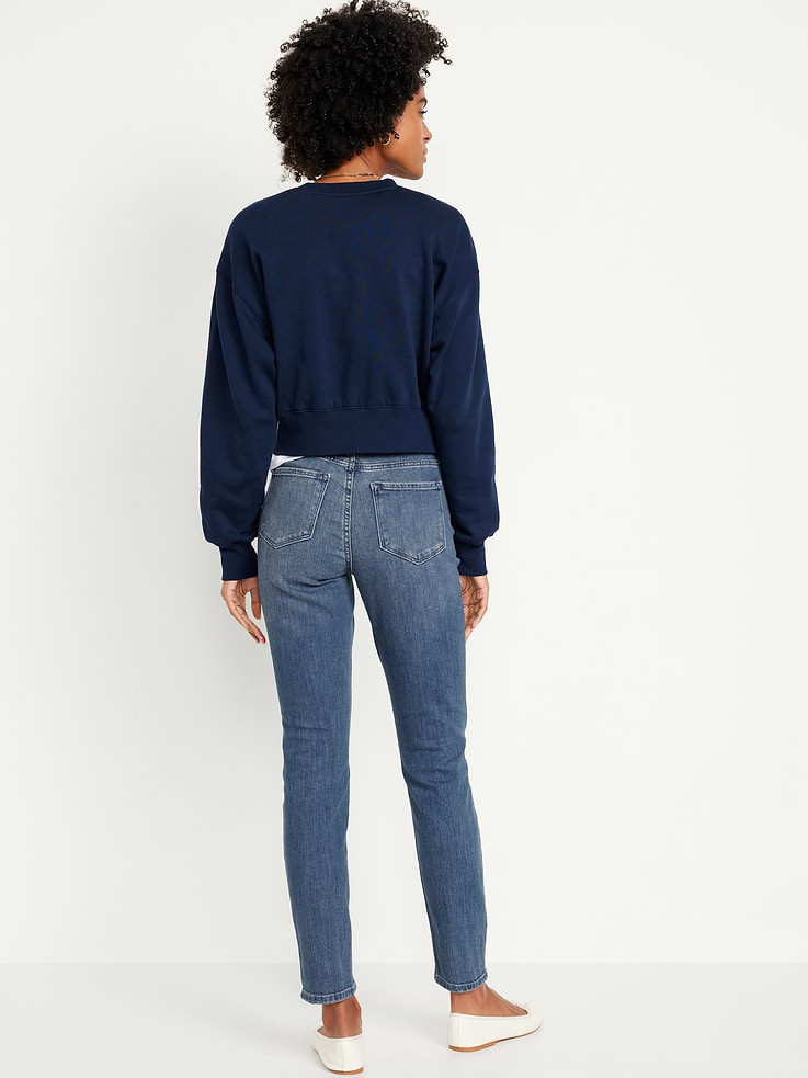 Image number 3 showing, High-Waisted Wow Straight Ankle Jeans