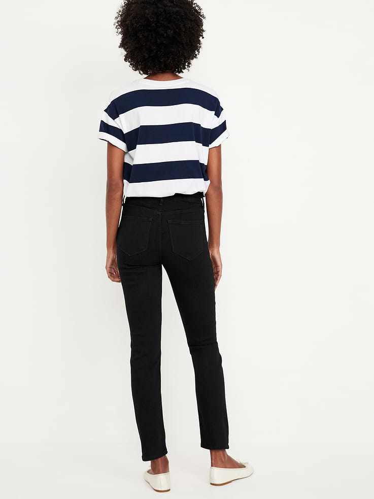 L'image numéro 3 présente Jean Wow droit à taille haute longueur cheville