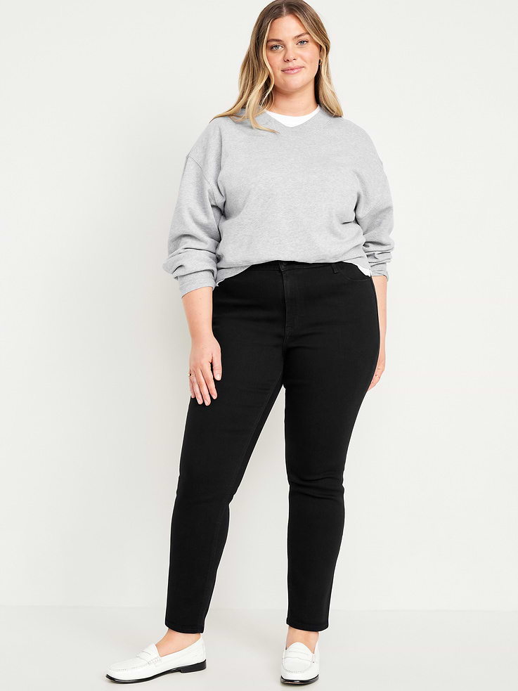 L'image numéro 7 présente Jean Wow droit à taille haute longueur cheville