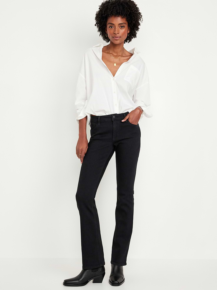 L'image numéro 1 présente Jean Wow semi-évasé à taille mi-basse