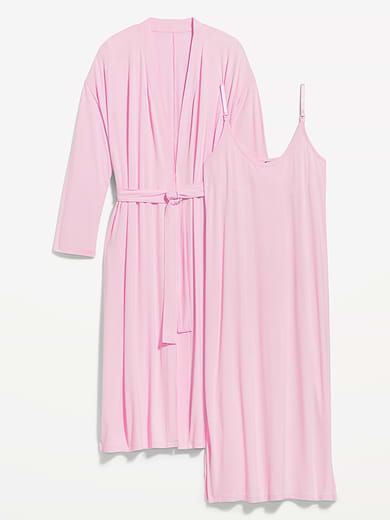 Image number 2 showing, Maternity Robe and Nursing Nightgown Set