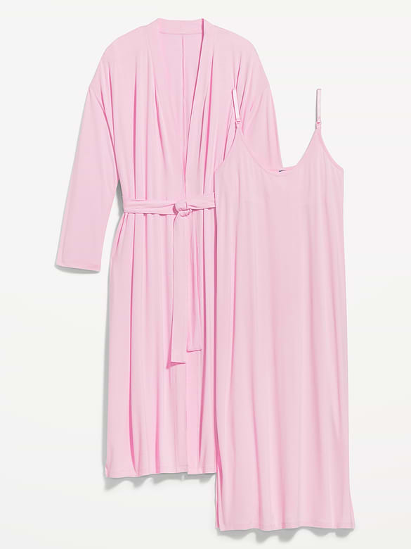 Maternity Robe and Nursing Nightgown Set