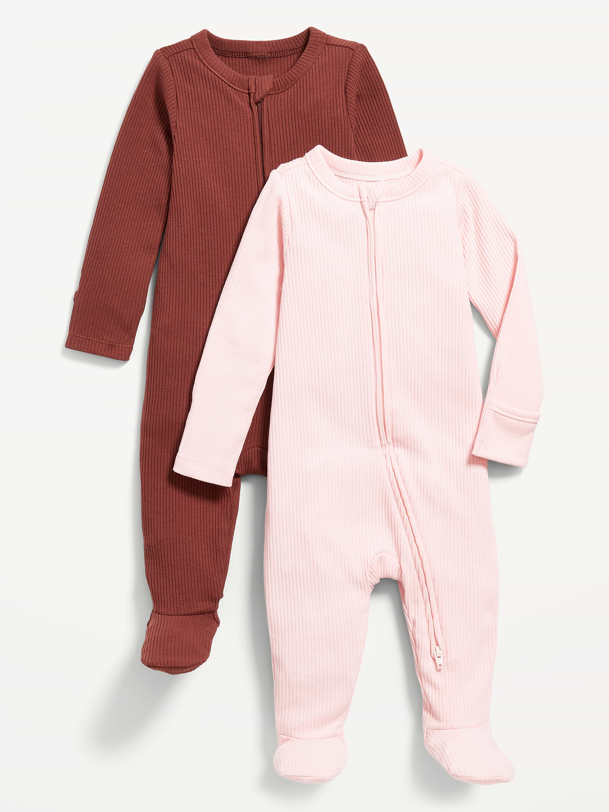 Image 1 of 4, crew neck, long sleeves, fold-over mittens, reversible two-way zipper, sewn-in feet, online exclusive, Product #507588