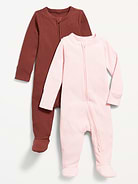 Image 1 of 4, crew neck, long sleeves, fold-over mittens, reversible two-way zipper, sewn-in feet, online exclusive, Product #507588