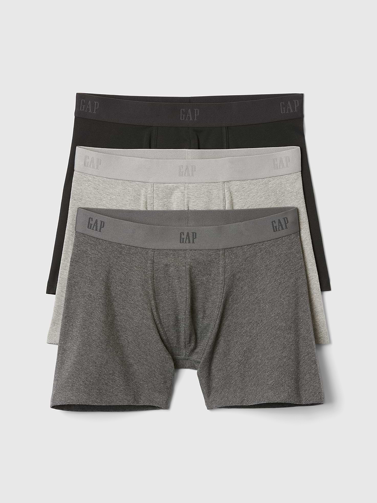 Image number 1 showing, 5" Organic Stretch Cotton Boxer Briefs (3-Pack)