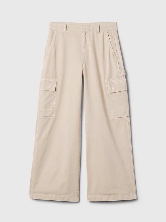 Mid Rise Cargo Baggy Khakis