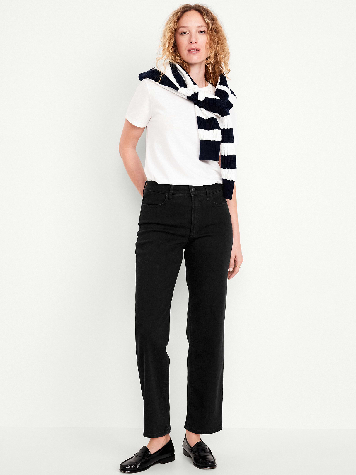 High-Waisted Wow Loose Jeans - Black Wash by Old Navy