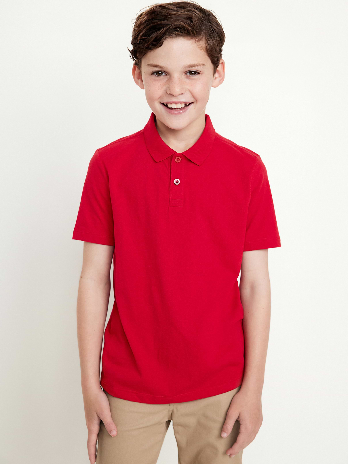 Image number 1 showing, School Uniform Jersey Polo Shirt for Boys