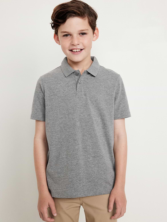 Polo d’uniforme scolaire en jersey pour Garçon