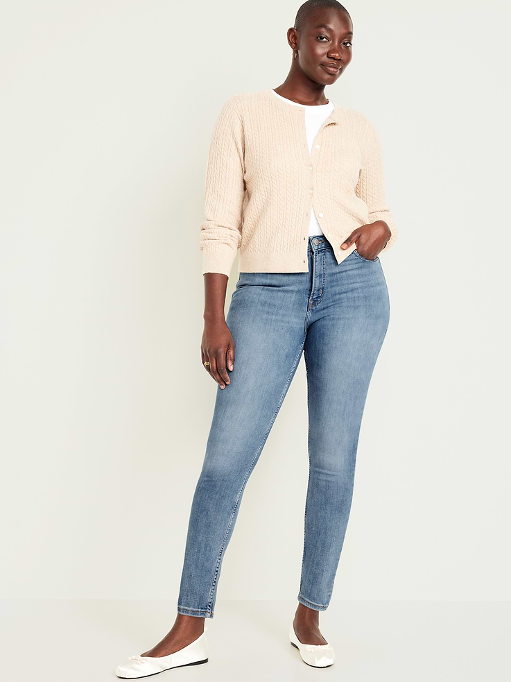 L'image numéro 6 présente Jean Rockstar super ajusté à taille haute