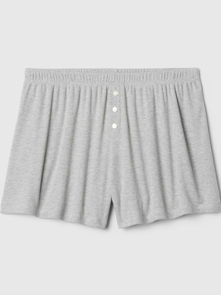 Image number 4 showing, Mini Rib Relaxed PJ Shorts
