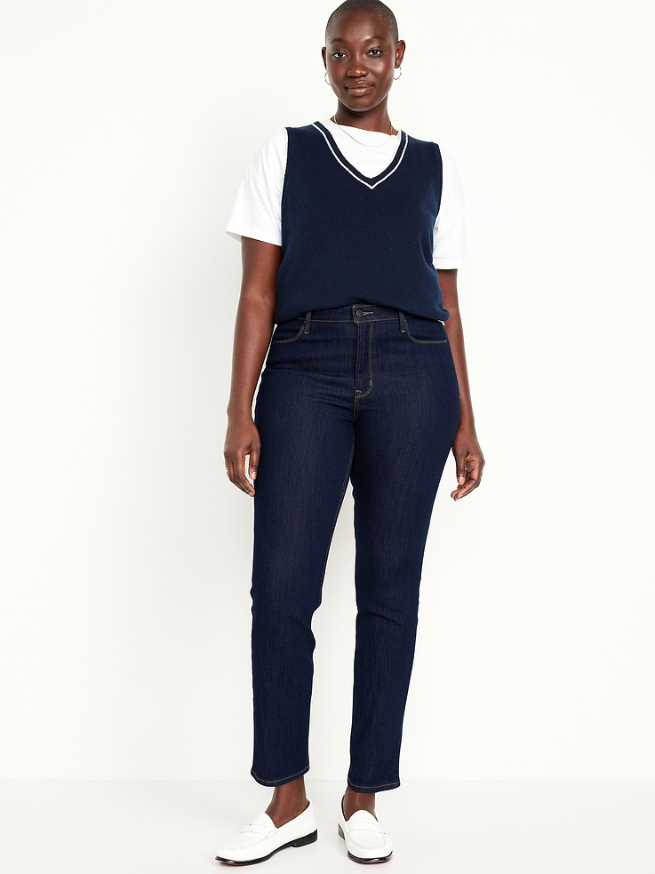 Image number 6 showing, High-Waisted Wow Straight Ankle Jeans