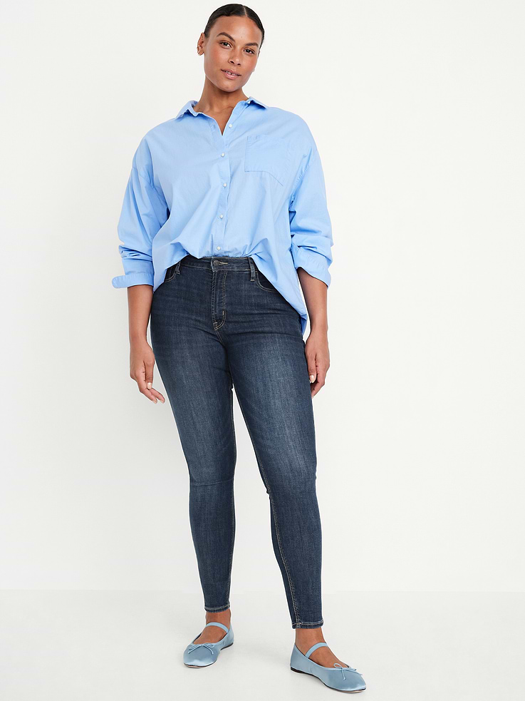Image number 6 showing, High-Waisted Rockstar Super-Skinny Jeans
