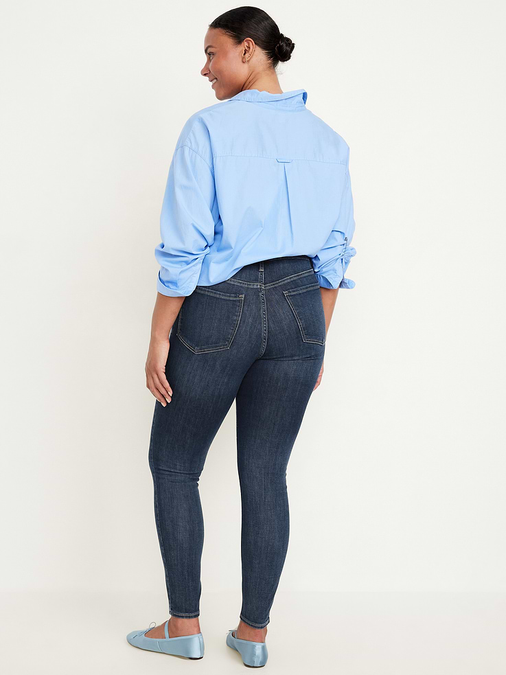 Image number 7 showing, High-Waisted Rockstar Super-Skinny Jeans
