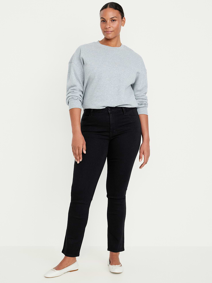 L'image numéro 5 présente Jean Wow droit à taille haute longueur cheville