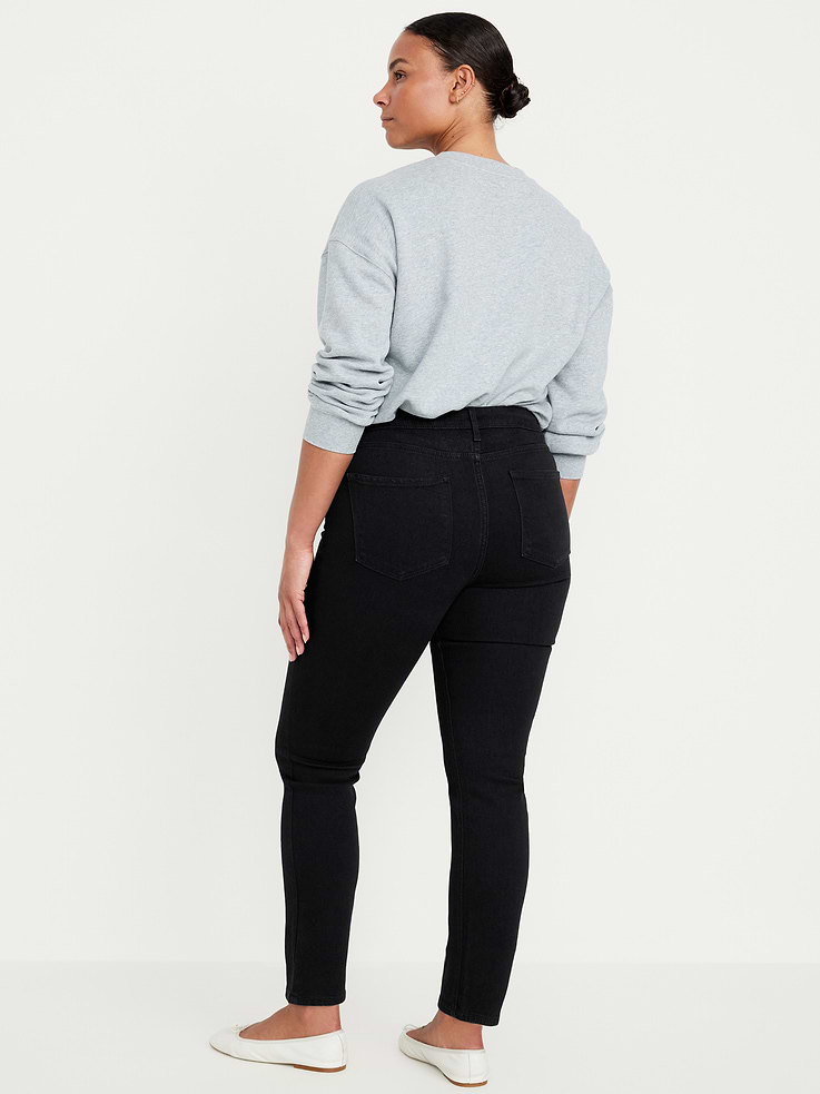 L'image numéro 6 présente Jean Wow droit à taille haute longueur cheville