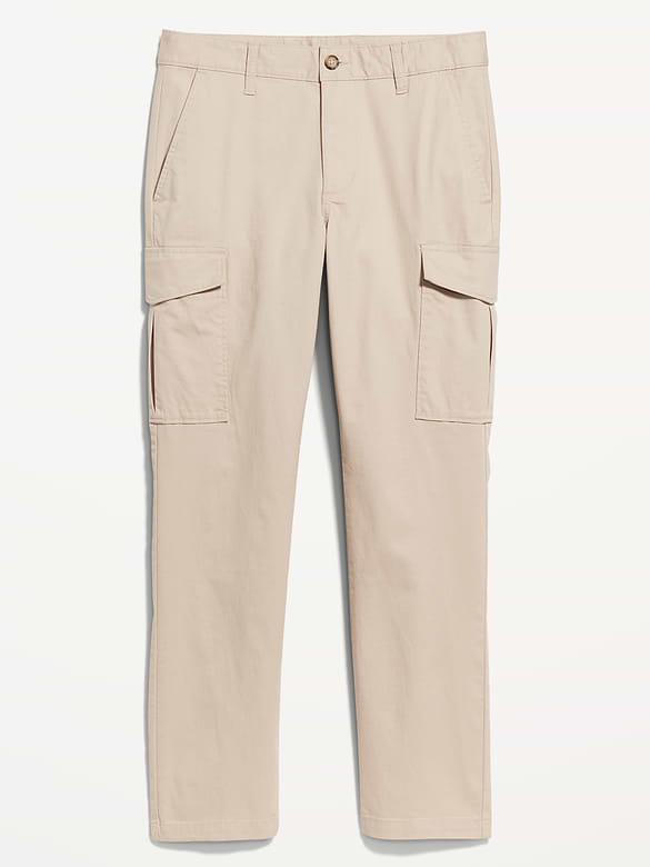 Pantalon cargo ajusté raffiné à coupe droite