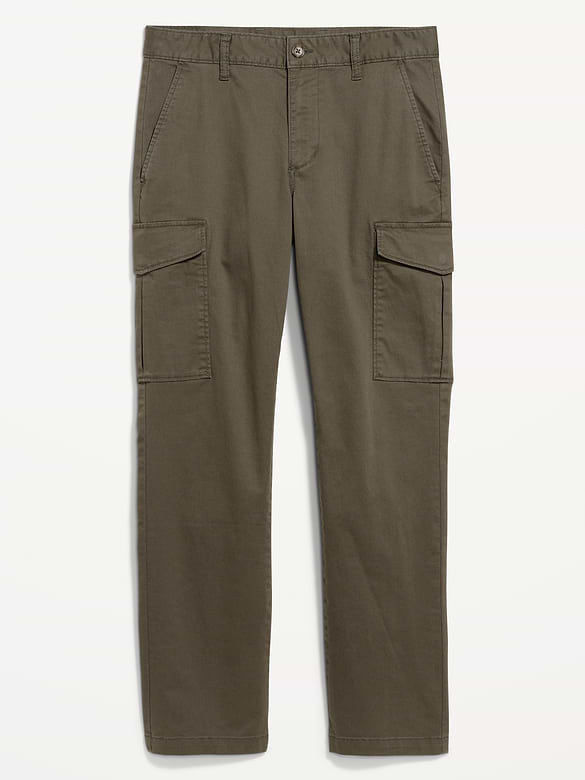 Pantalon cargo ajusté raffiné à coupe droite