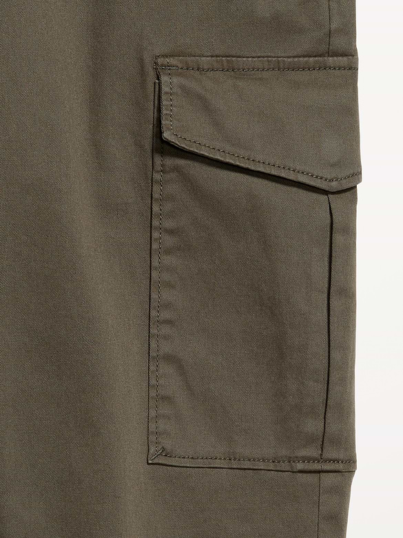 Pantalon cargo ajusté raffiné à coupe droite