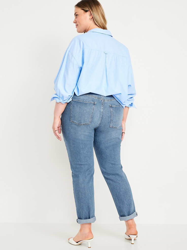 Image number 9 showing, Mid-Rise Wow Boyfriend Straight Jeans