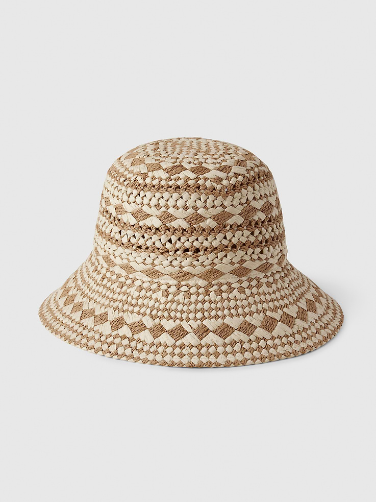Image number 1 showing, Straw Bucket Hat