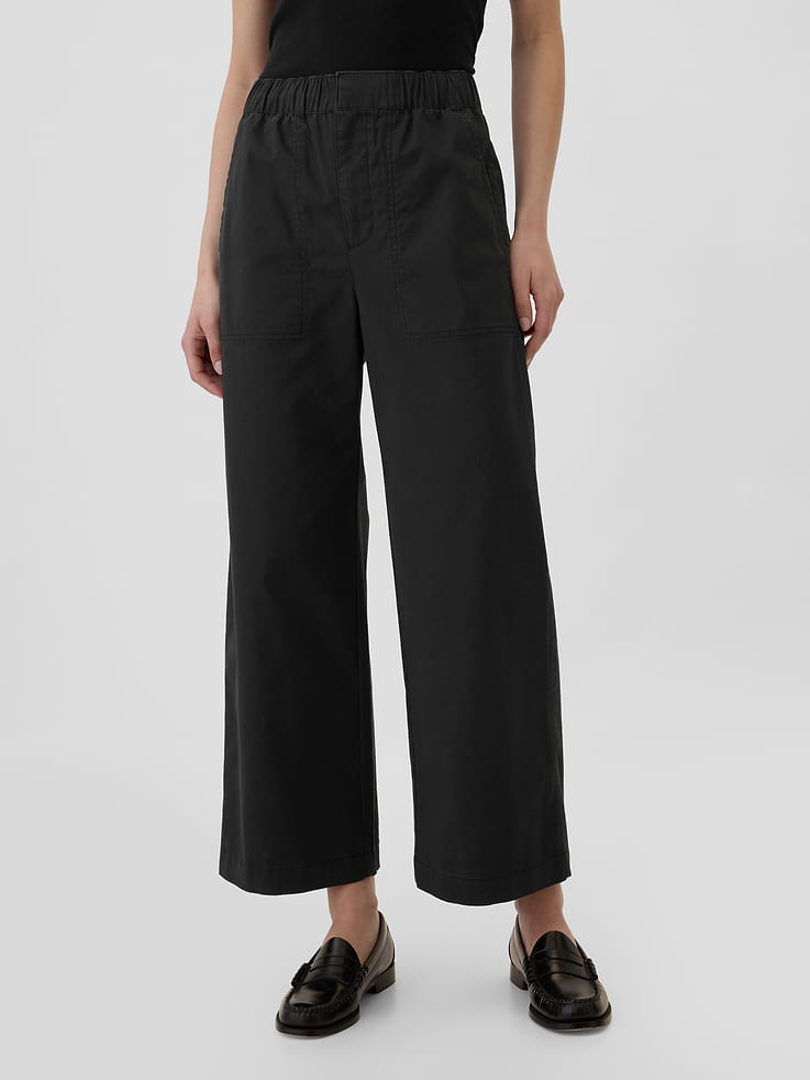 Image number 2 showing, High Rise Easy Wide-Leg Khakis