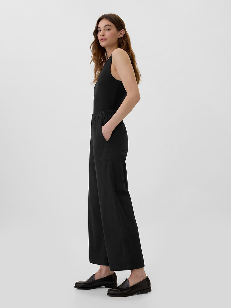 Image number 3 showing, High Rise Easy Wide-Leg Khakis