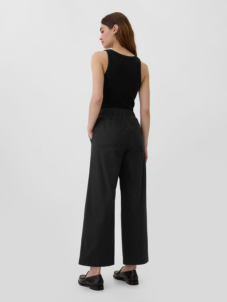 Image number 4 showing, High Rise Easy Wide-Leg Khakis