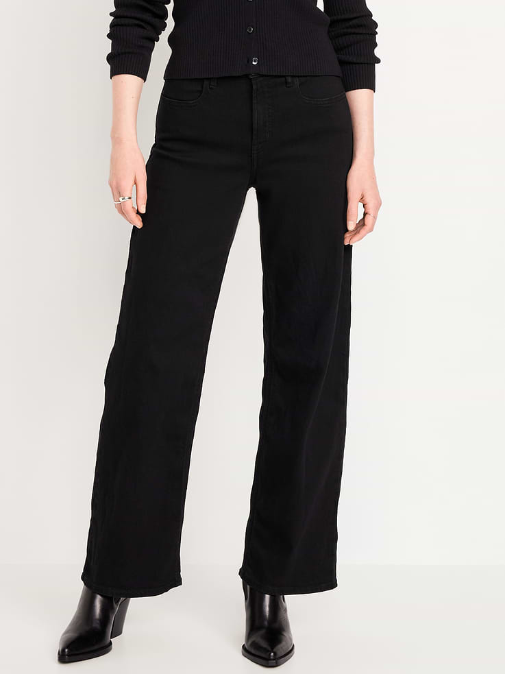 Image number 2 showing, High-Waisted Wow Wide-Leg Jeans