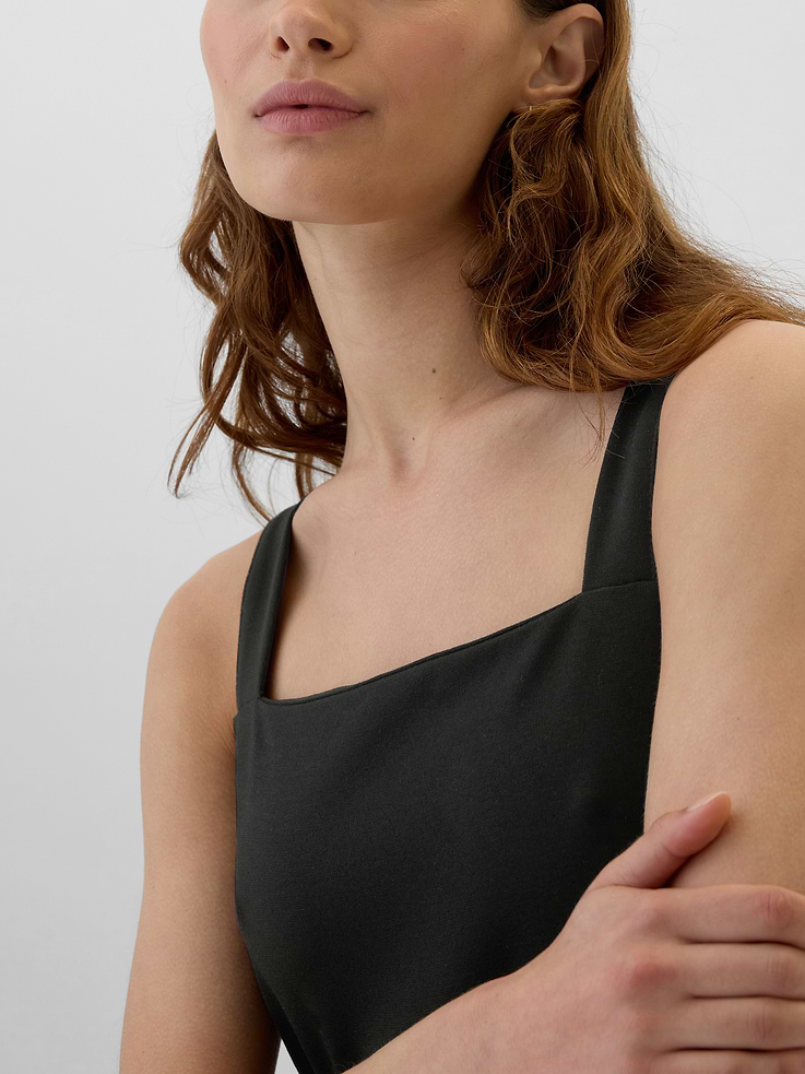 Image 3 of 6, Ponte Squareneck Jumpsuit