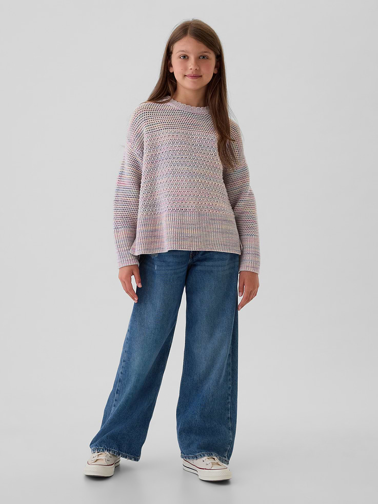 L'image numéro 3 présente Chandail à coupe carrée au crochet pour Enfant
