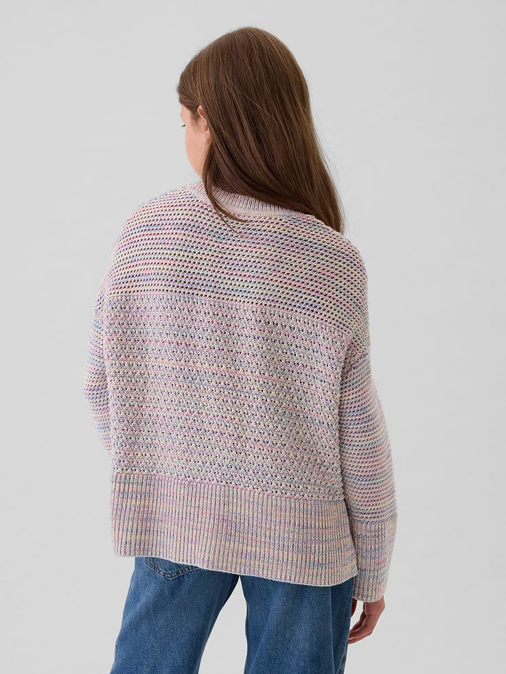 L'image numéro 2 présente Chandail à coupe carrée au crochet pour Enfant