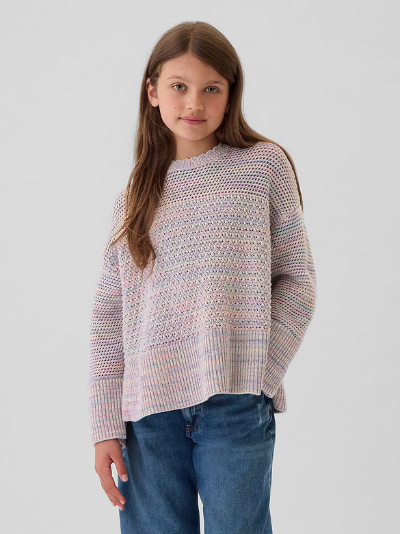 Chandail à coupe carrée au crochet pour Enfant