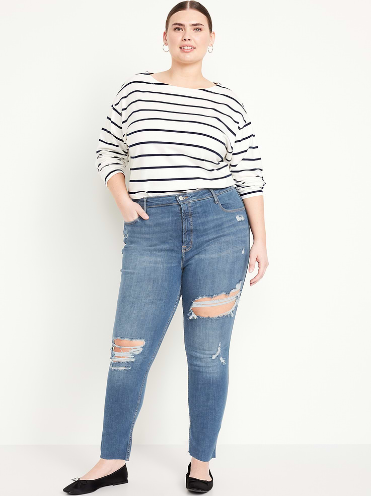 Image number 7 showing, Extra High-Waisted Rockstar 360° Stretch Super-Skinny Jeans