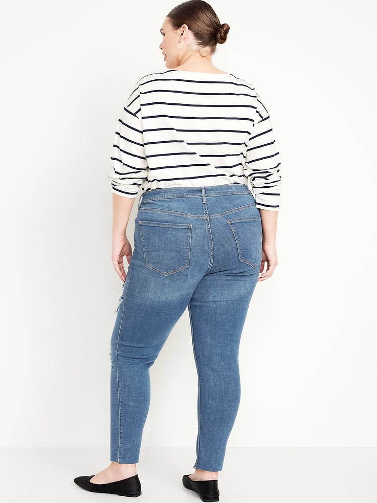 Image number 8 showing, Extra High-Waisted Rockstar 360° Stretch Super-Skinny Jeans