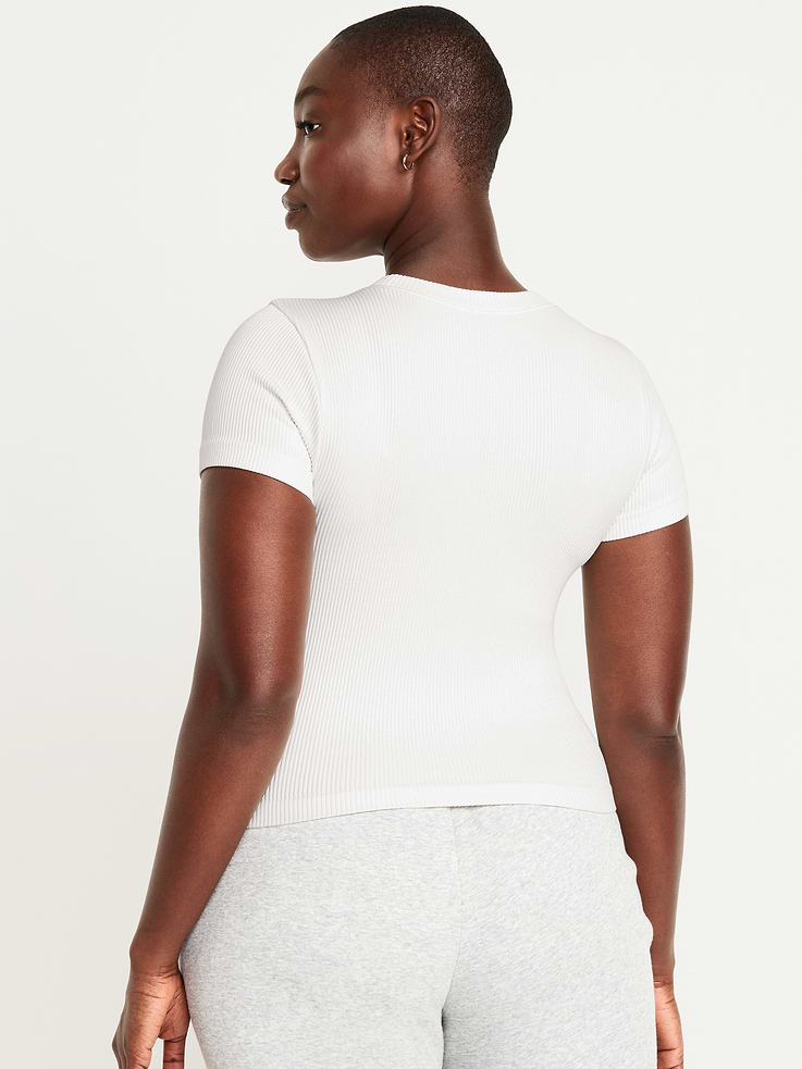 L'image numéro 6 présente T-shirt côtelé ajusté Zénitude sans coutures