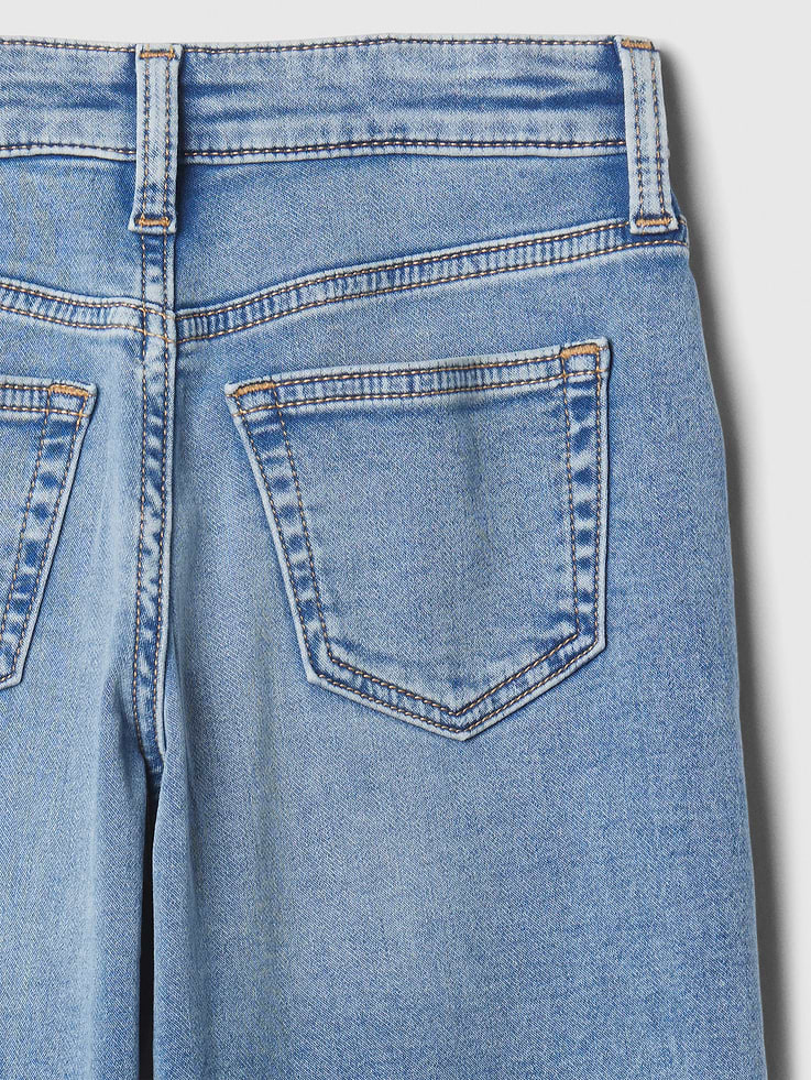 Image number 3 showing, Kids High Rise Wide-Leg Ankle Sweatpant Jeans